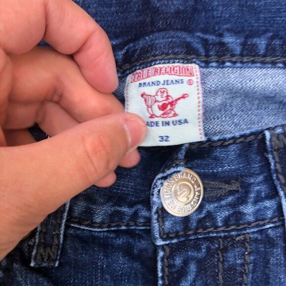 Vintage True Religion Jeans Size 32 BILLY GIANT BIG T Blue - Picture 5 of 8